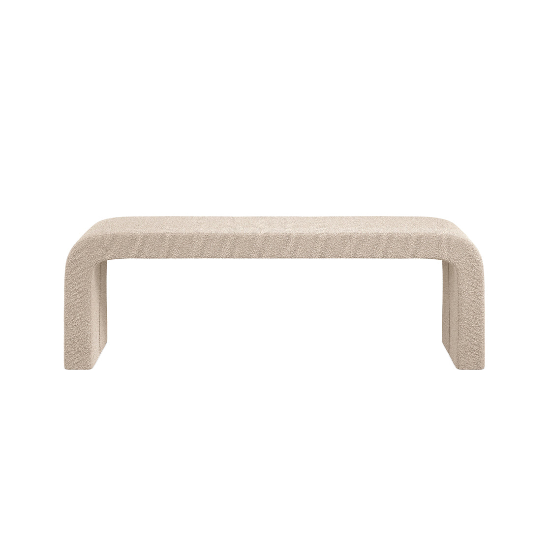 Ren Buff Cream Boucle Curved Bench